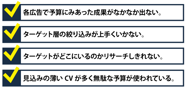 ・色々な広告を試したけど金額に見合った効果がなかなか出ない・ホームページから資料やオープンキャンパスの申し込みがない・ホームページにアクセスが集まらない・お金をあまりかけずに安定した集客を探している